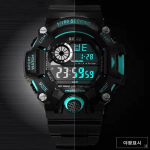 머슬프렌즈 스포츠 밀리터리 디지털 시계 MF-W100